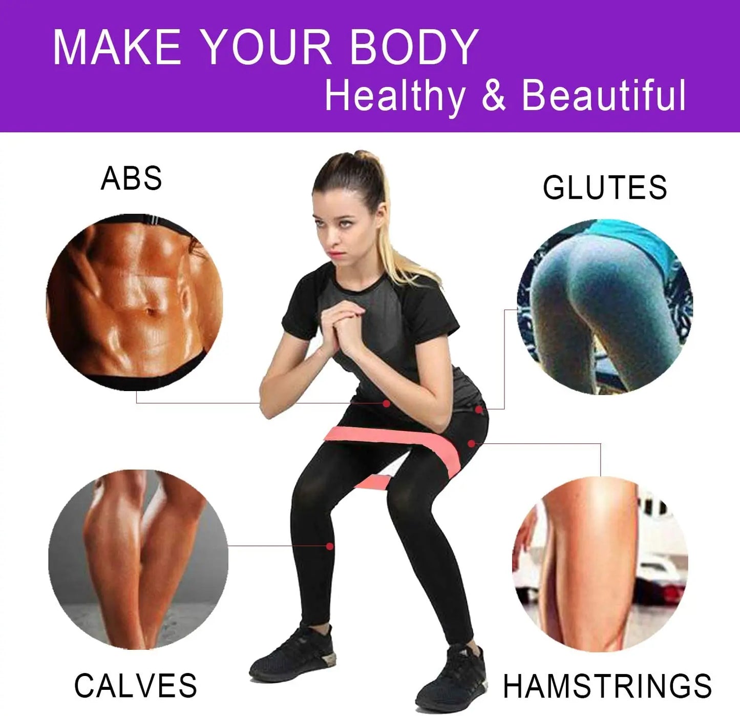 Booty-Building Resistance Bands for Women – Gym & Home