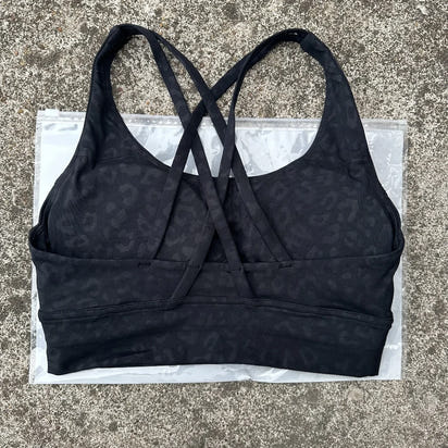 High-Support Cross-Back Sports Bra with Pads – Yoga & Gym